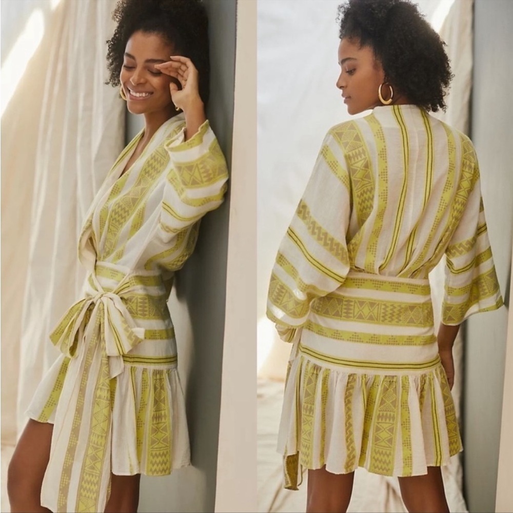 Anthropologie Devotion Twins Belted Mini Dress Size Medium NWT